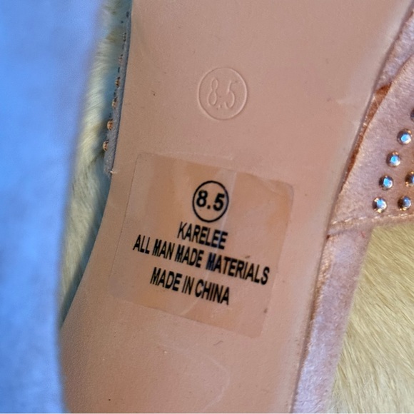 Lulus Karelee Light Nude Rhinestone Platform High Heel - Picture 16 of 16